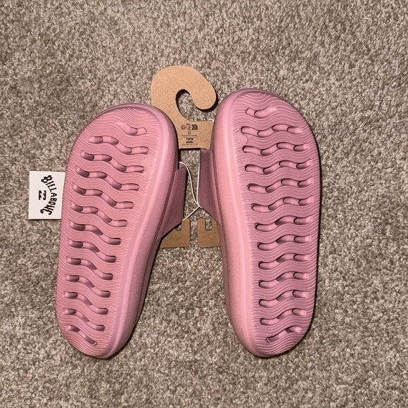 Billabong Cushion Pink Glitter Platform Slides - Picture 3 of 5